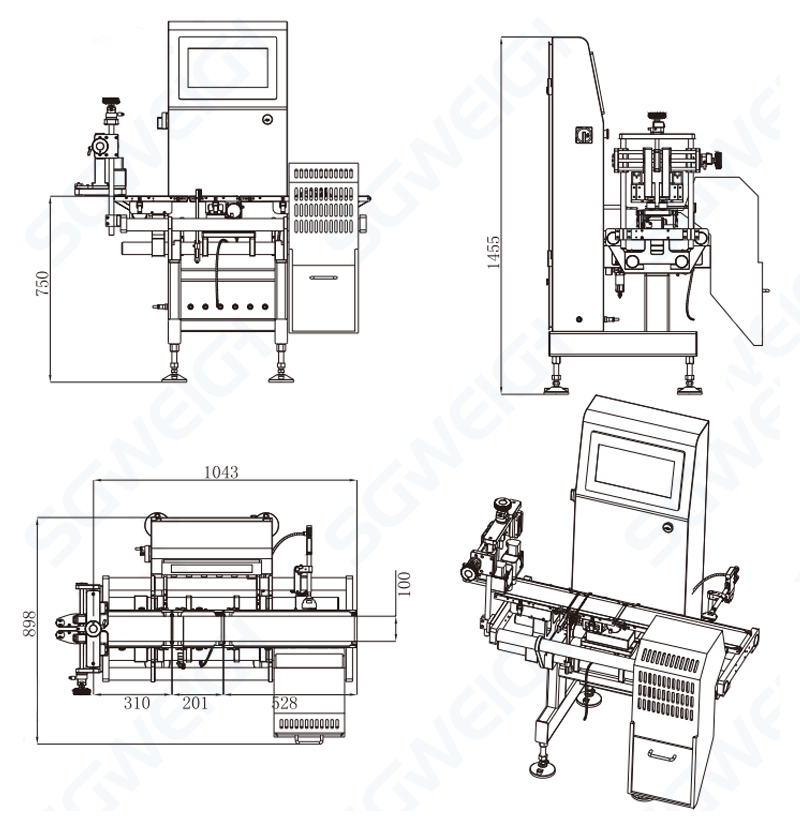 Online Automatic Continuous Work High Accuracy Bottle Check Weighing Machine