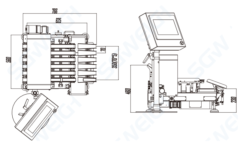 High-Speed Multiple Track Checkweigher Automatic Inline Multi-Lane Small Weight Checker