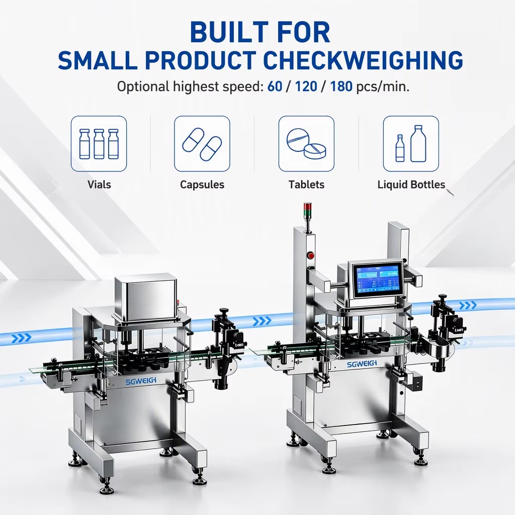 inline rotary bottle checkweigher auto reject overweight underweight bottles