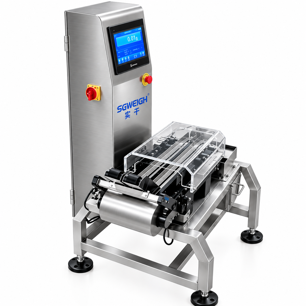 inline weight inspection system for stick packs